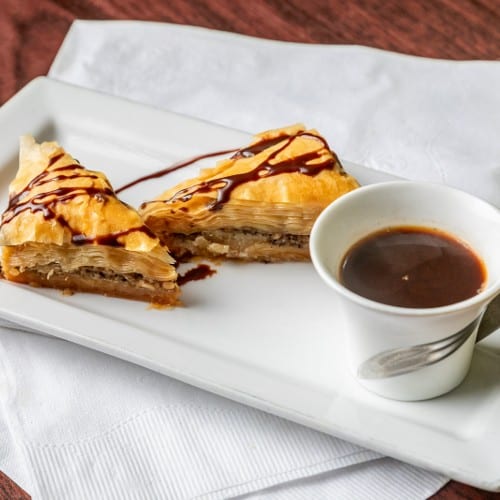 Baklava with Turkish Coffee.